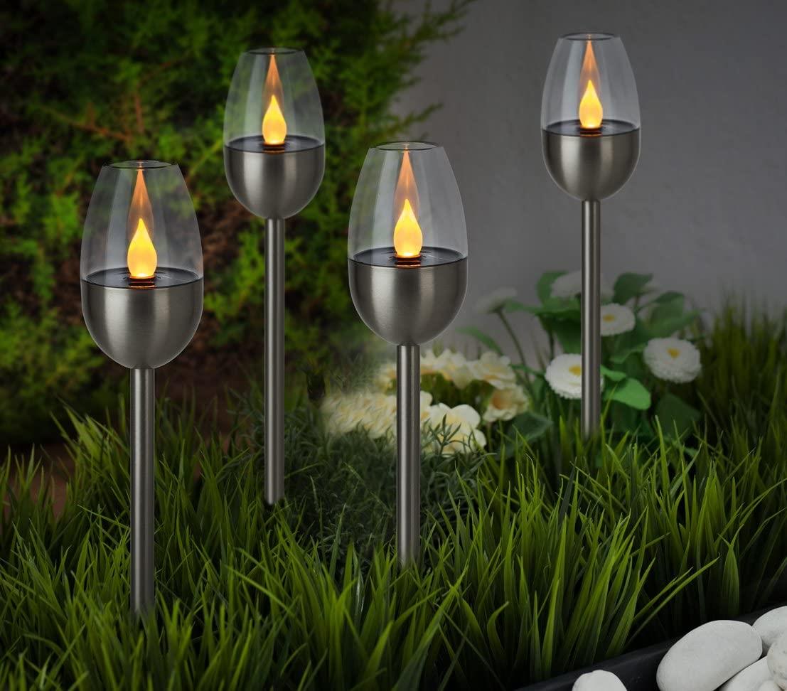 Lilydale Flame Effect LED Solar Stake Light
