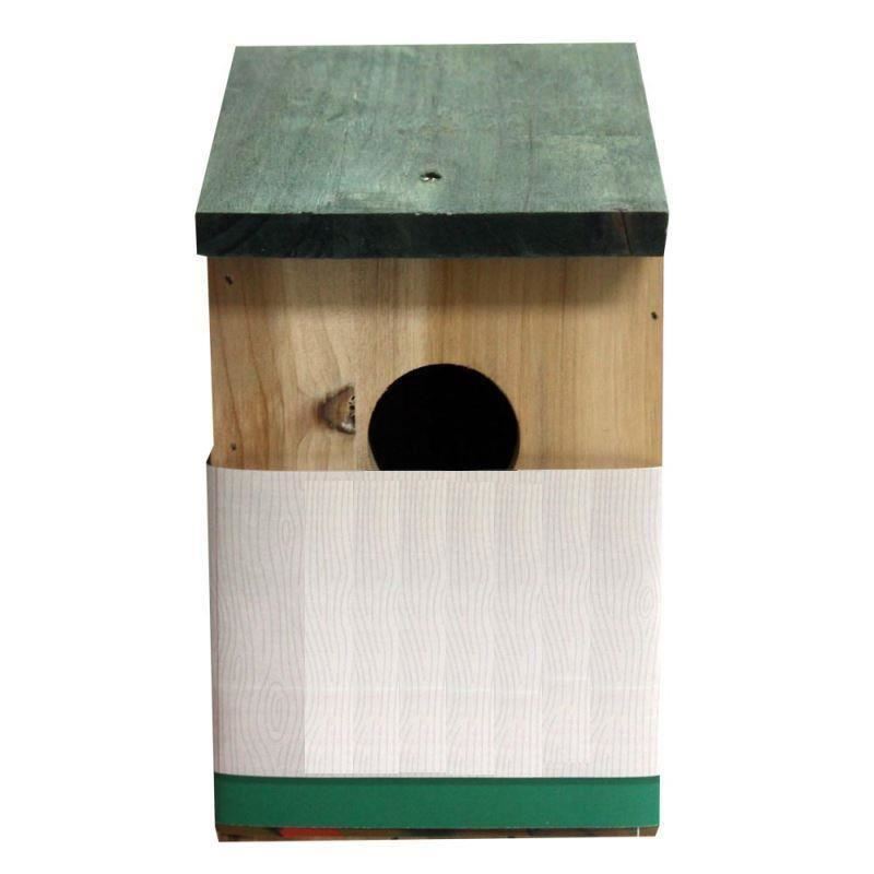 4 X Wooden Bird Nesting Box