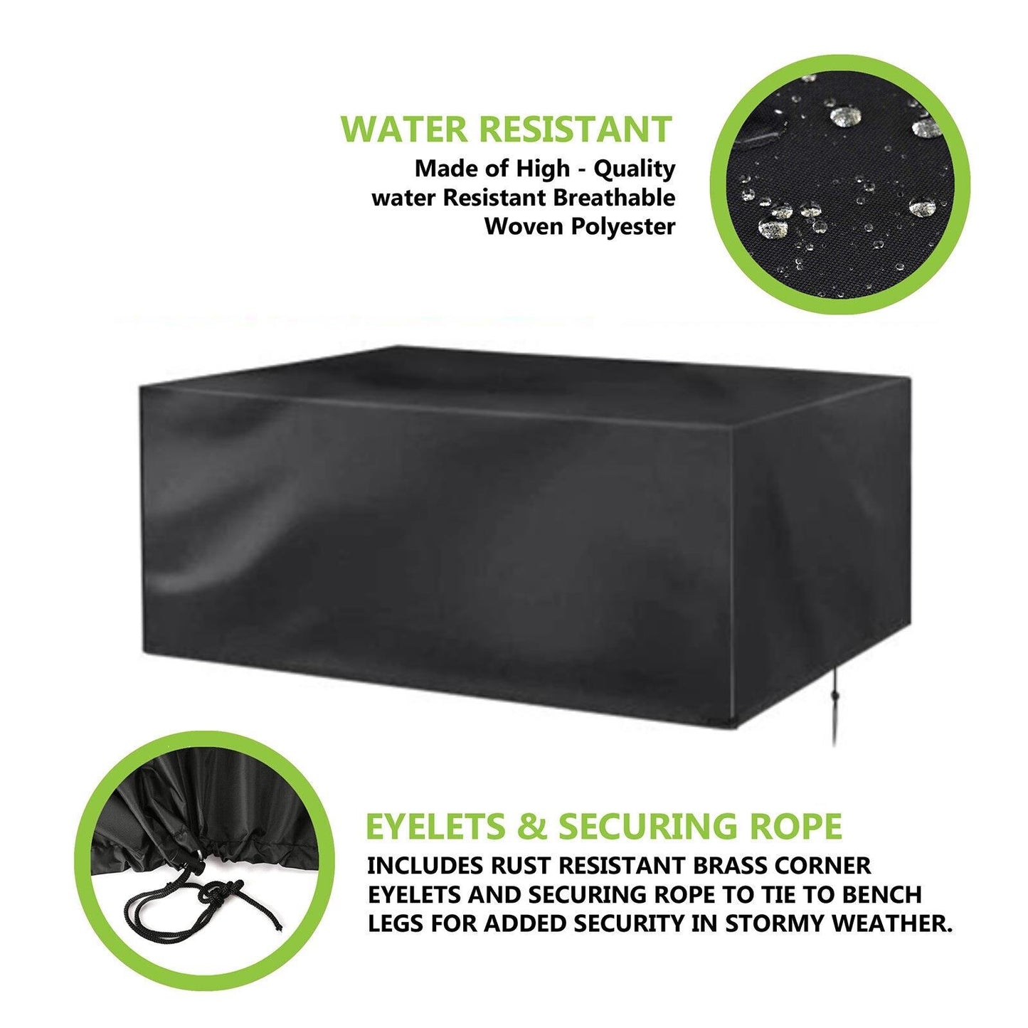 Woven Garden Table Cover 250x250x90