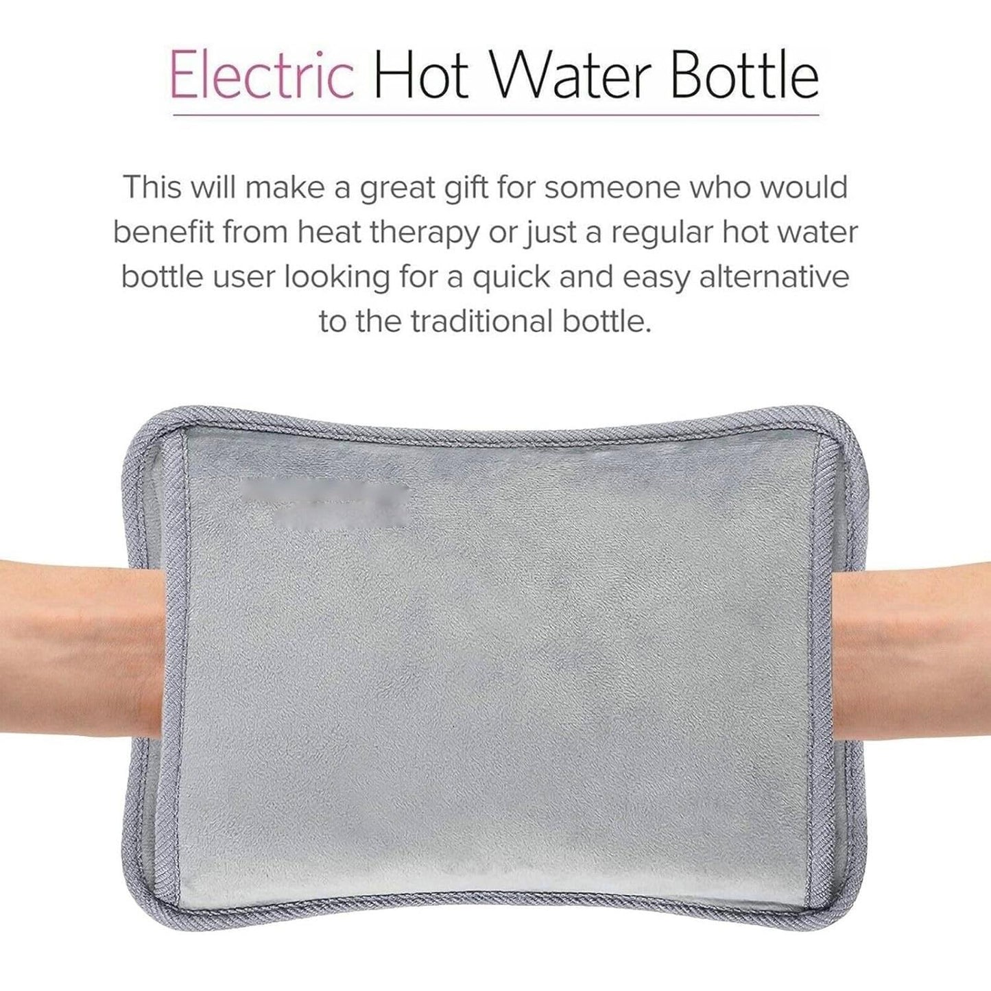 Electric Hot Water Bottle Grey