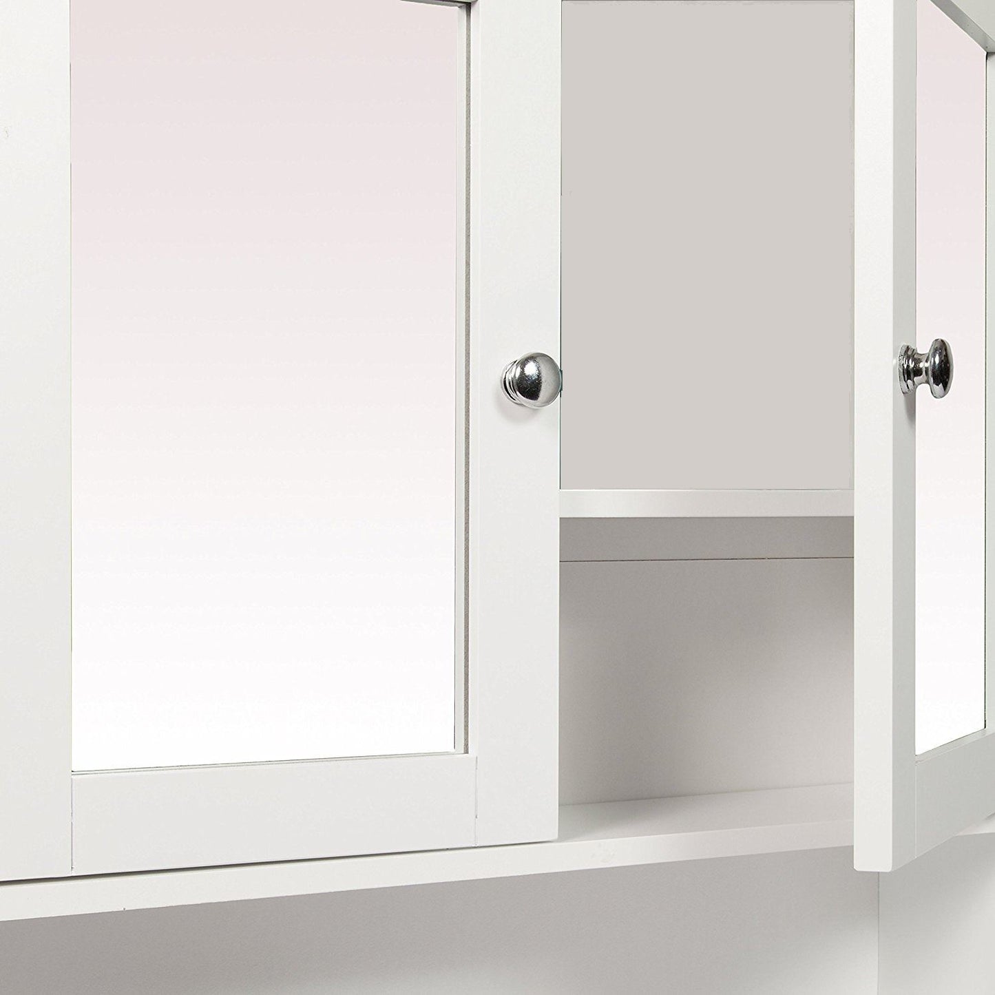 Double Door Mirror Cabinet With Shelf