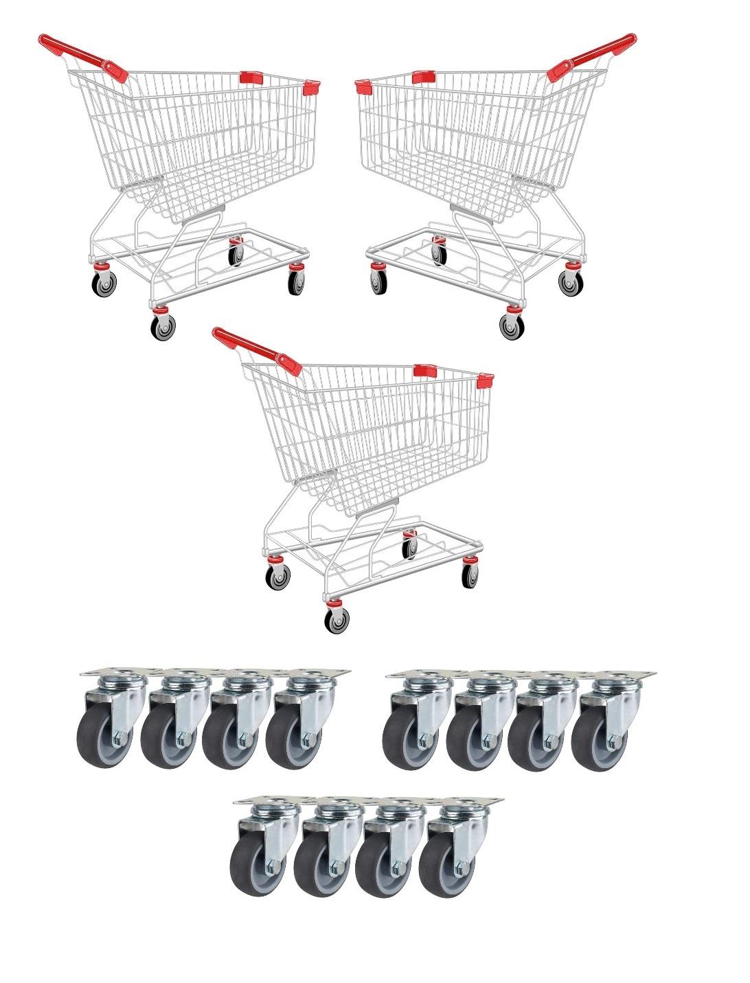 12PC 50MM SWIVEL CASTOR WHEEL SET