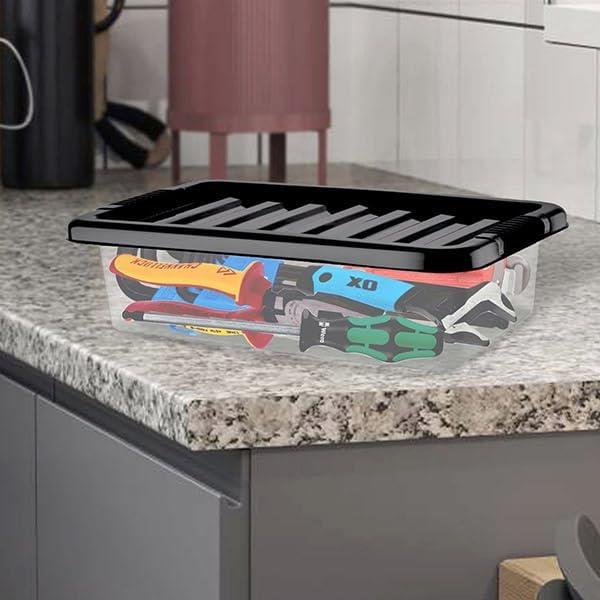 6L Storage Box & Black Lid