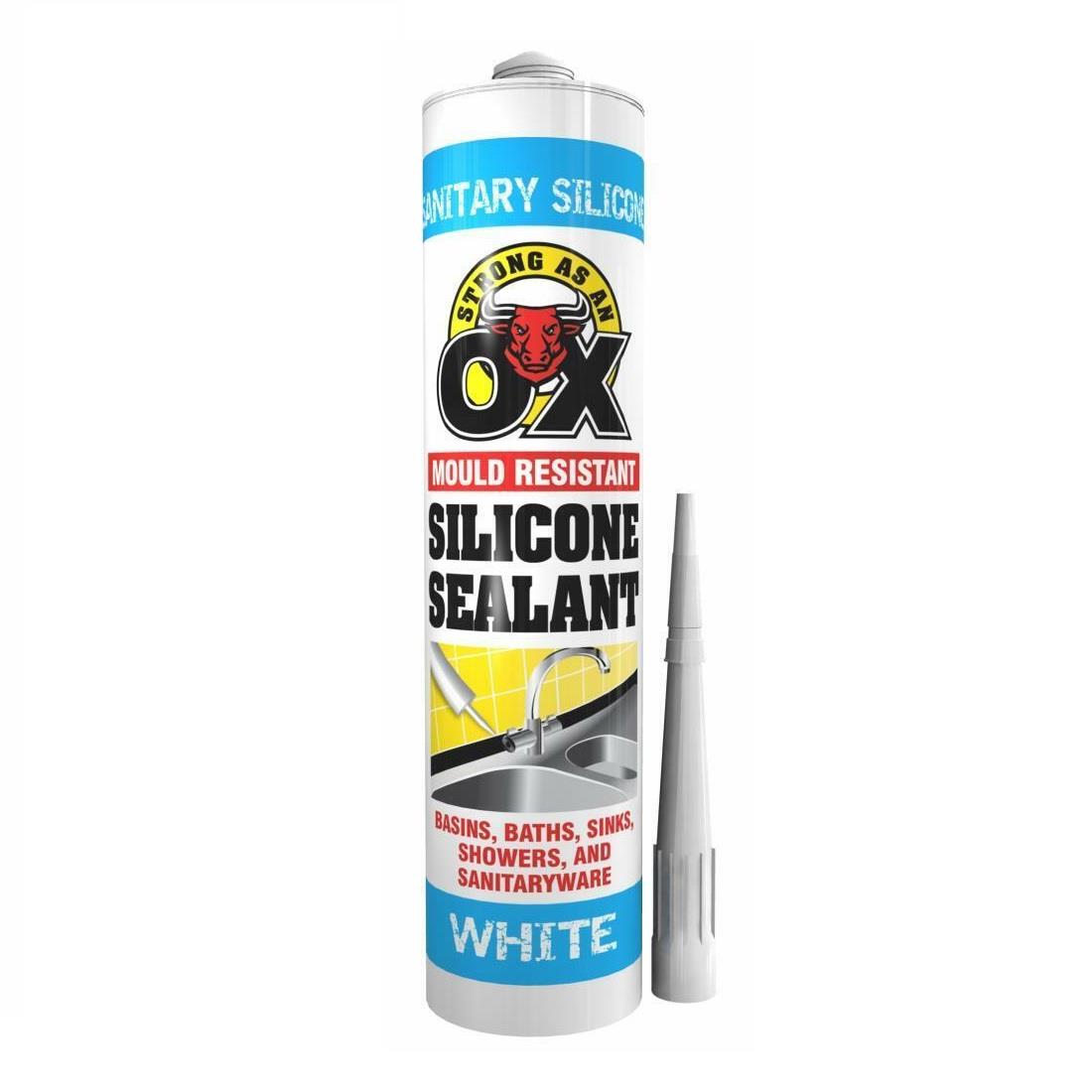 6 x SAAO Water Mould Resistant Silicone Sealant 300ml