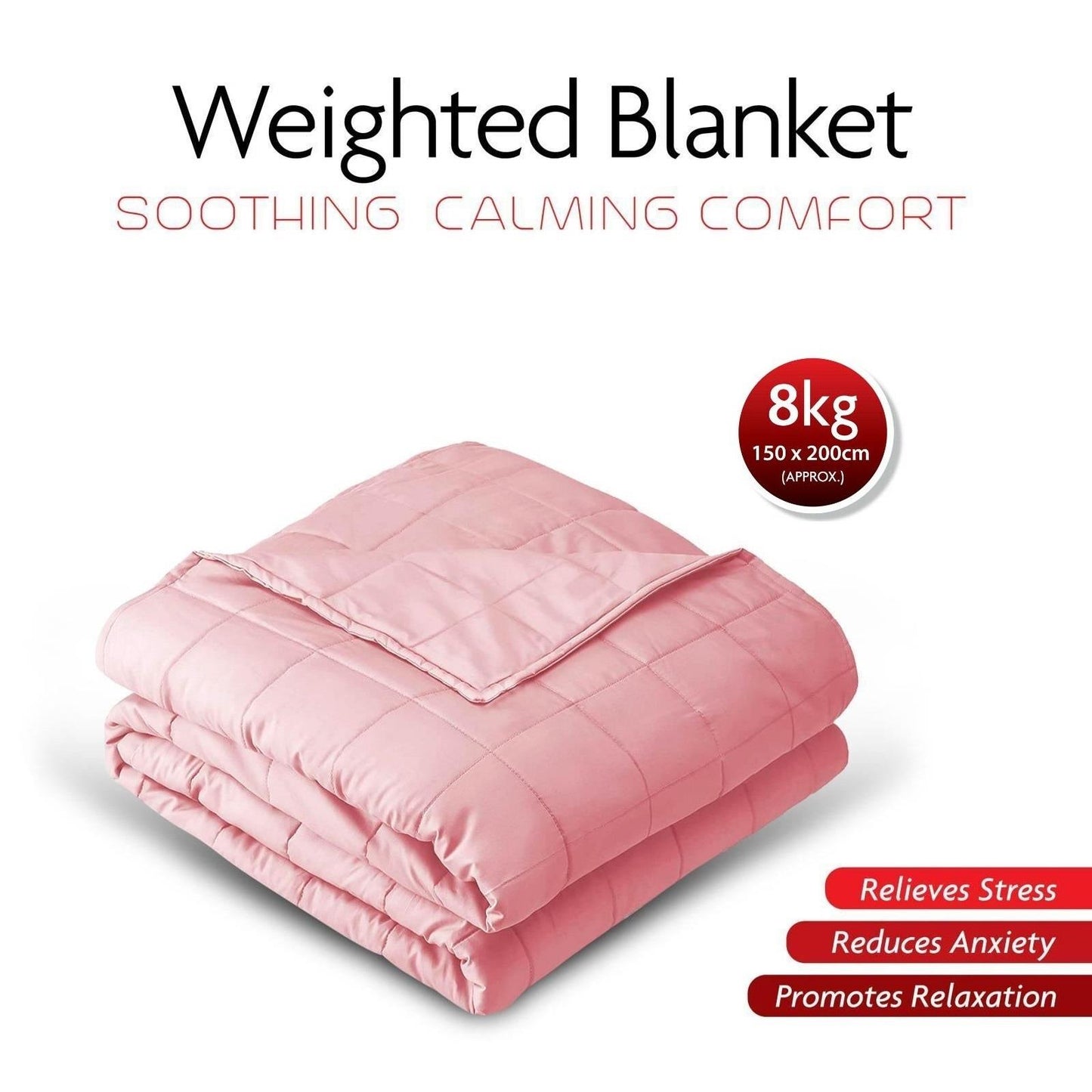 8KG Pink Weighted Blanket 150*200cm