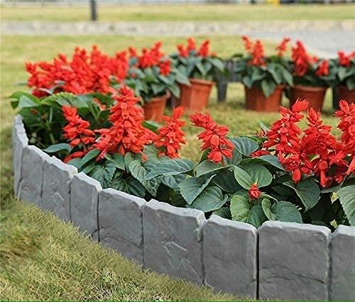 Grey 40Pk Stone Effect Garden Border Set