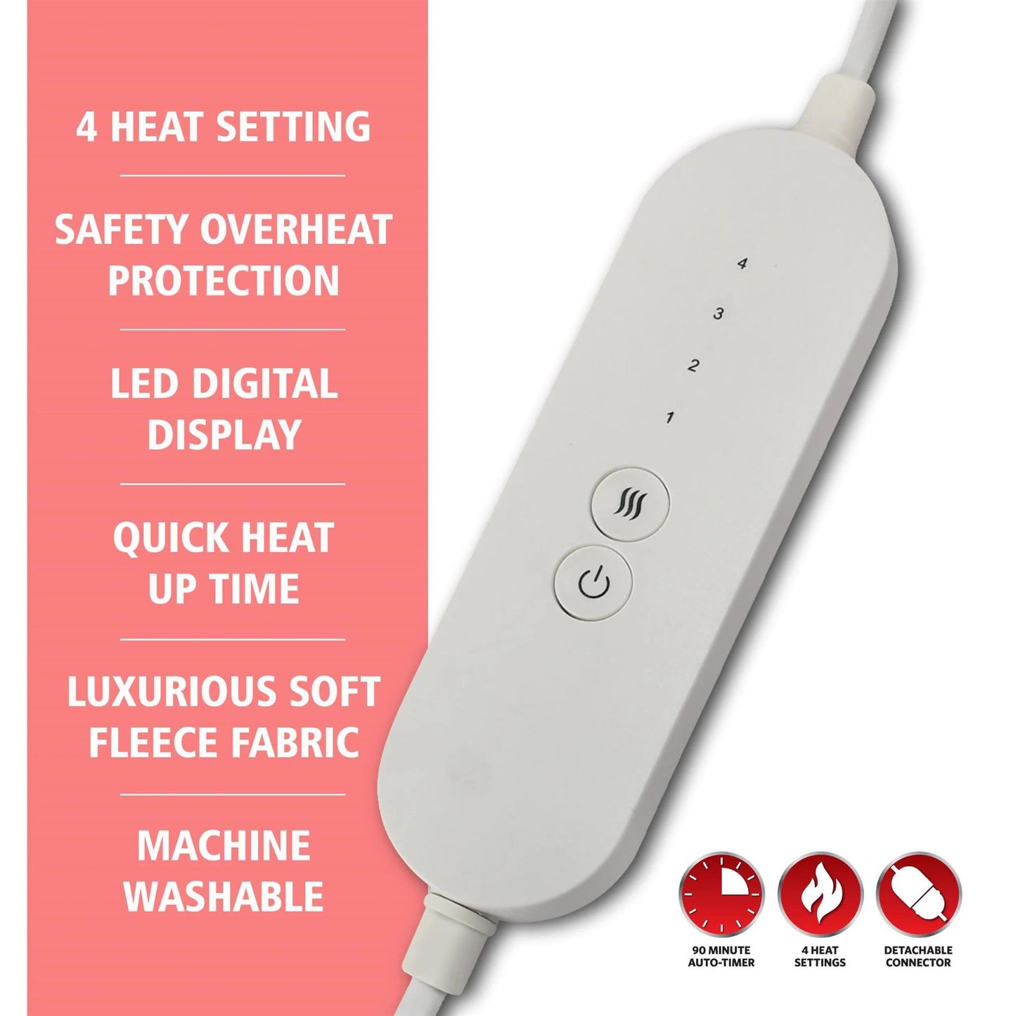 Electric Heating Pad - Grey