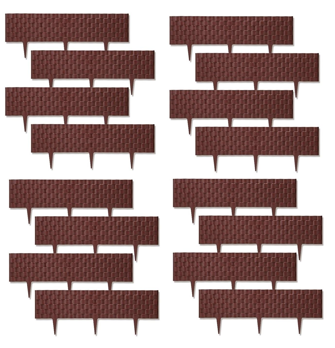 16Pk Garden Patch Border Set (Brown)