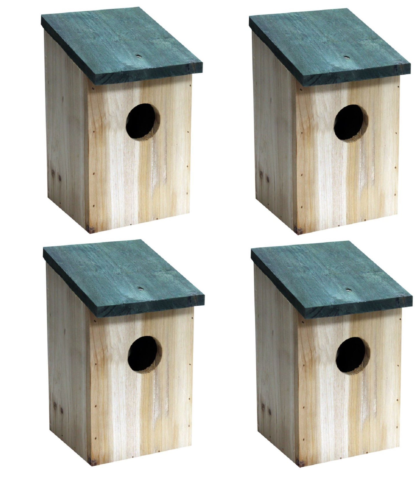 6 X Wooden Bird Nesting Box