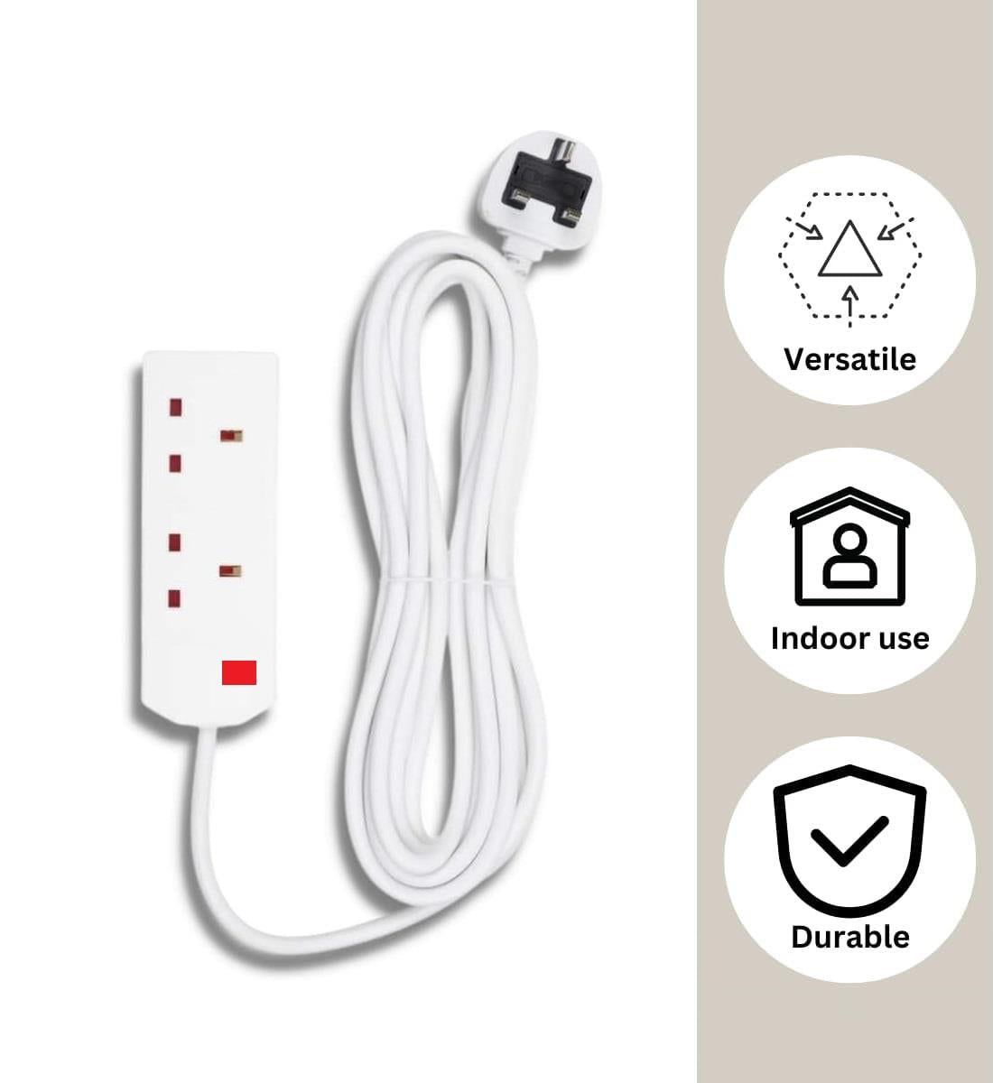 2 Way 6M Extension Socket