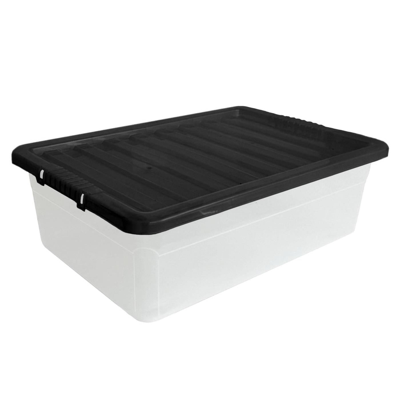 32L Under Bed Box & Black Lid