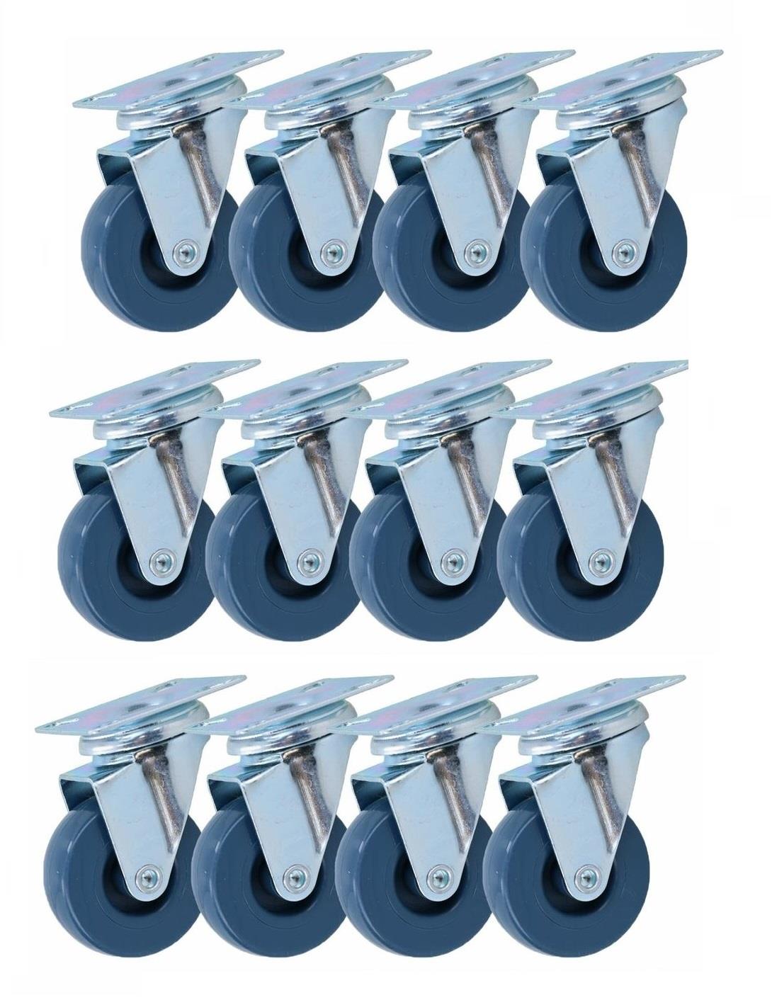 12PC 50MM SWIVEL CASTOR WHEEL SET
