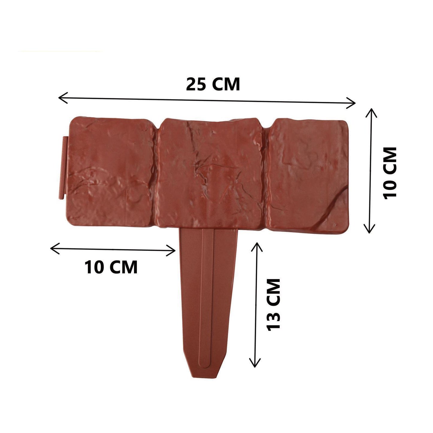 30 Terracotta Interlocking Lawn Edging Set