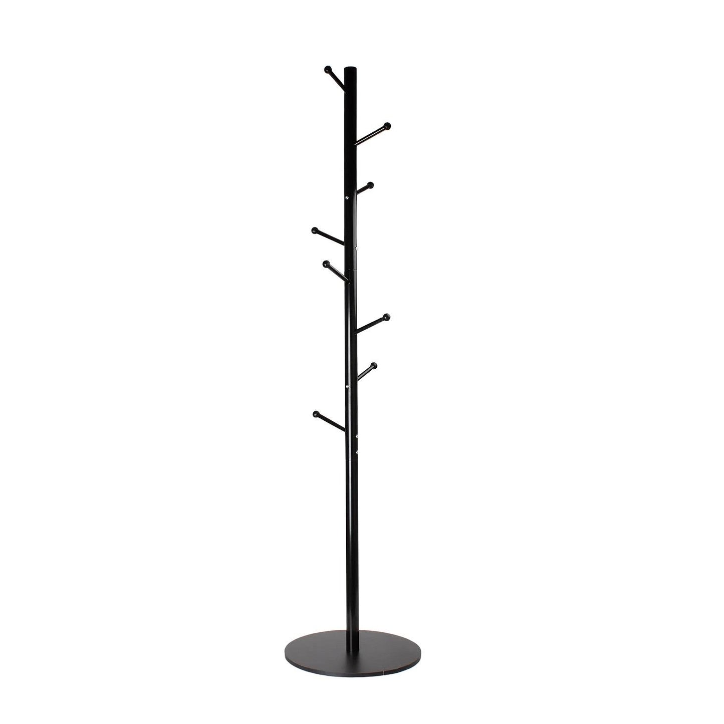 8 Peg Tree Coat Rack - Black