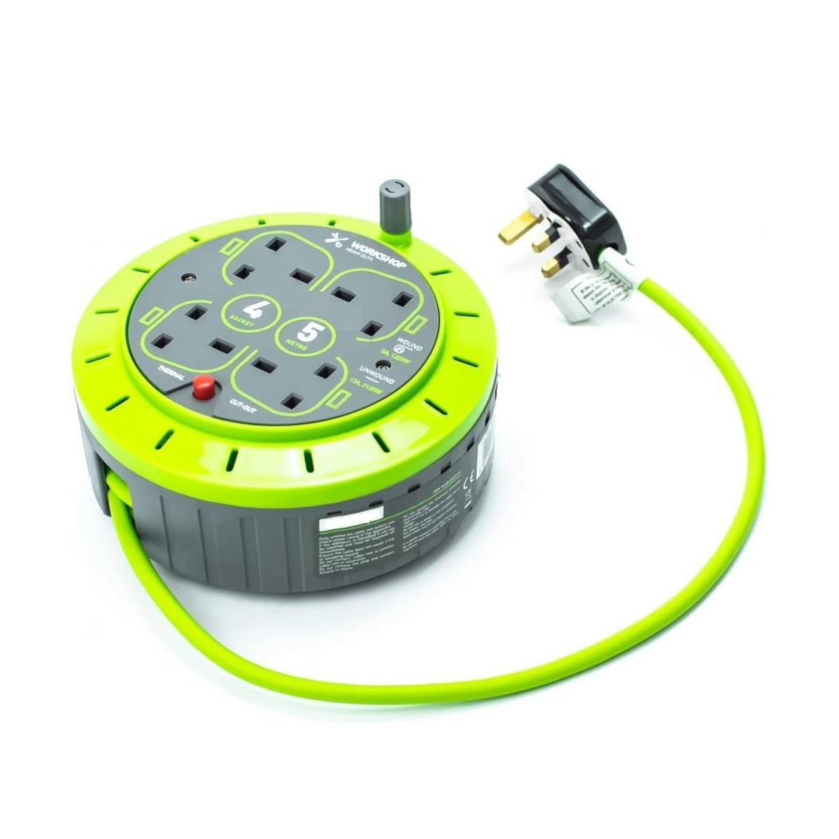 Status 4 Socket - 5 Meter Cable Reel