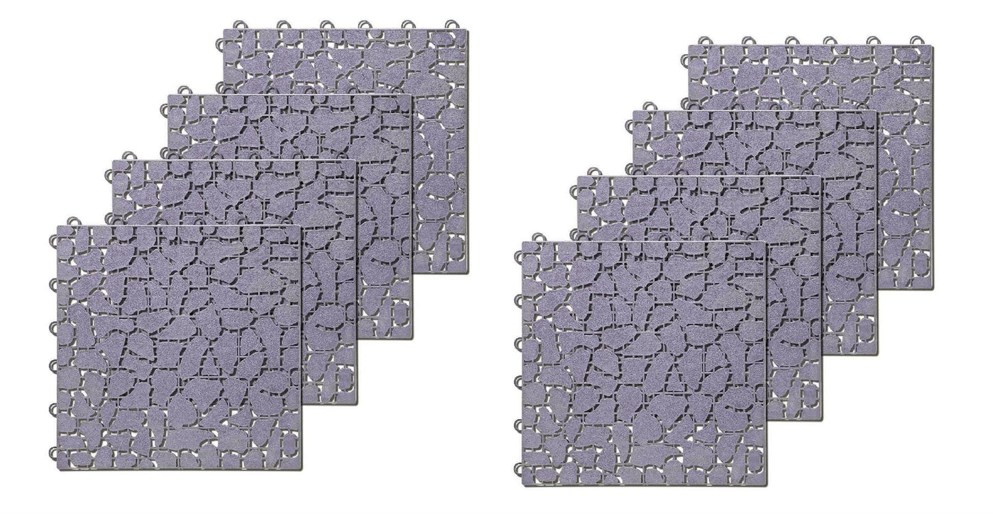 8Pk Garden Stone pattern Slabs (Grey)