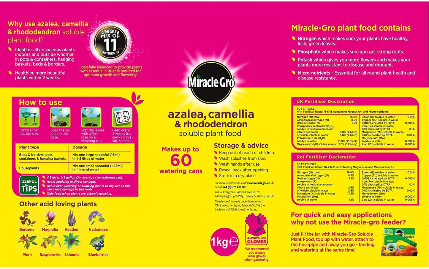 Miracle-Gro Azalea, Camellia & Rhododendron Soluble Plant Food