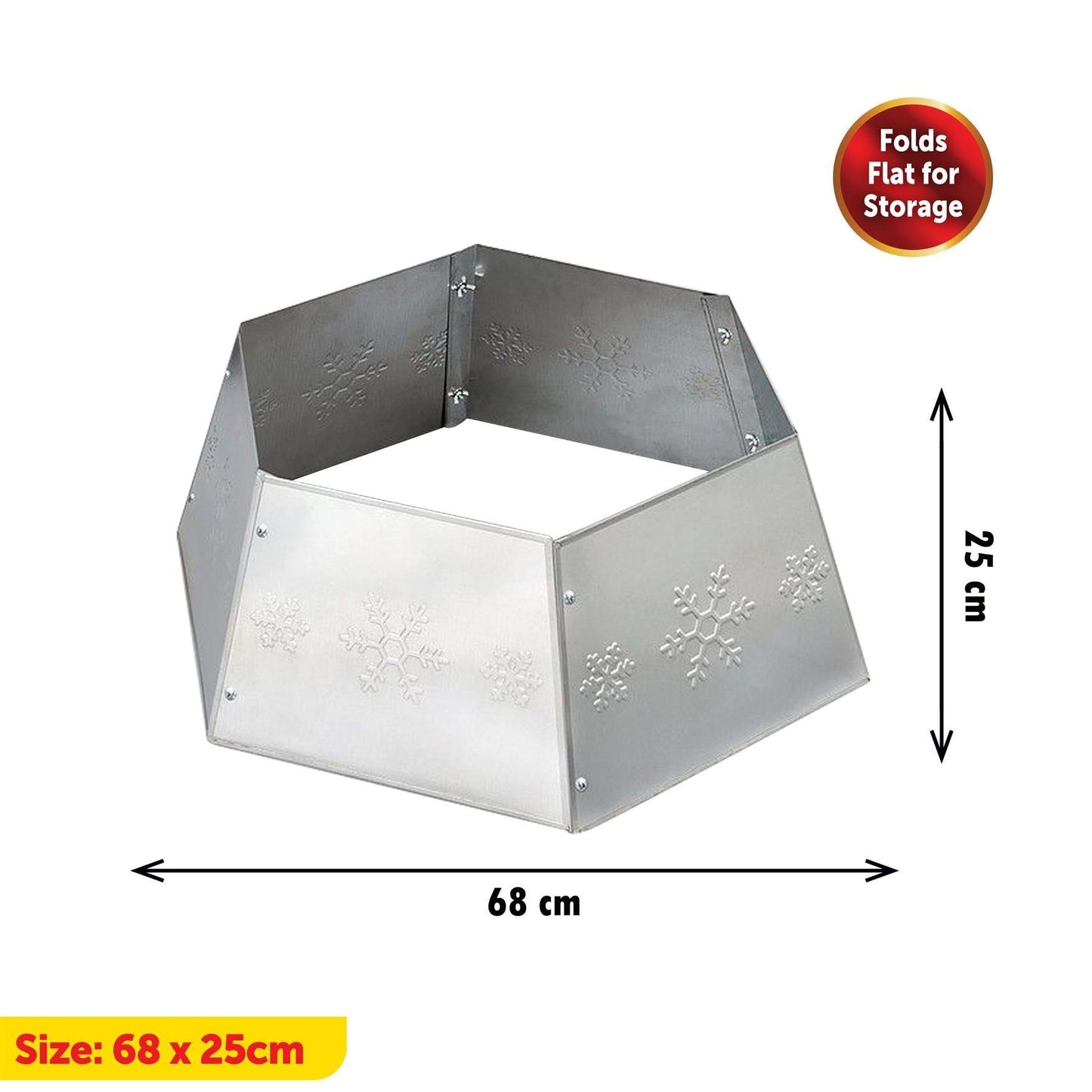 Sliver Hexagonal Christmas Tree Skirt