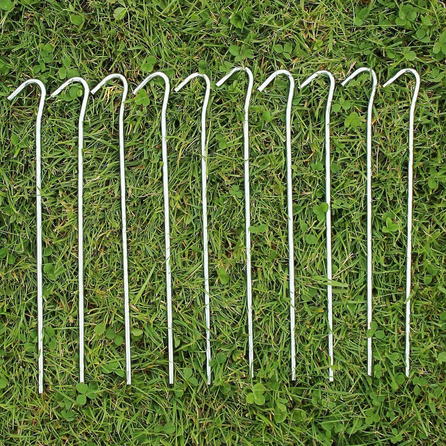 10pk Tent Peg 9" Steel Round