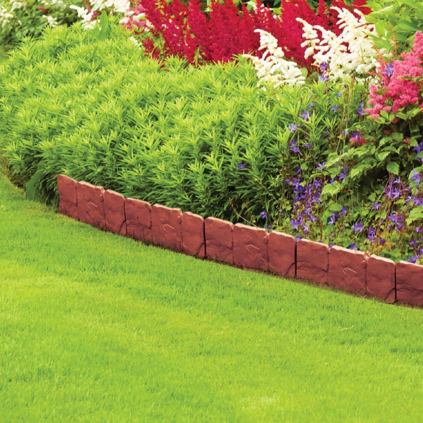 30 Terracotta Interlocking Lawn Edging Set