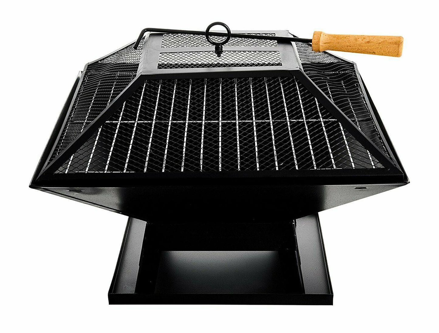Square Fire Pit with BBQ Grill