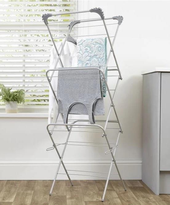 14m 3 Tier Airer Silver/Grey
