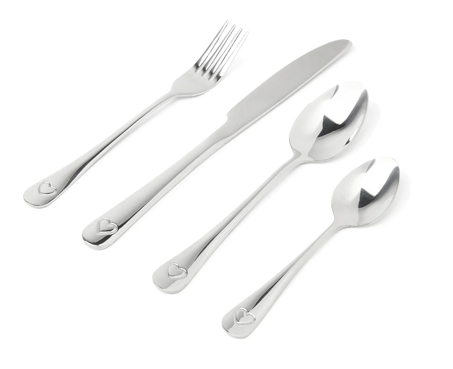 16Pc Hearts Sabichi Cutlery Set