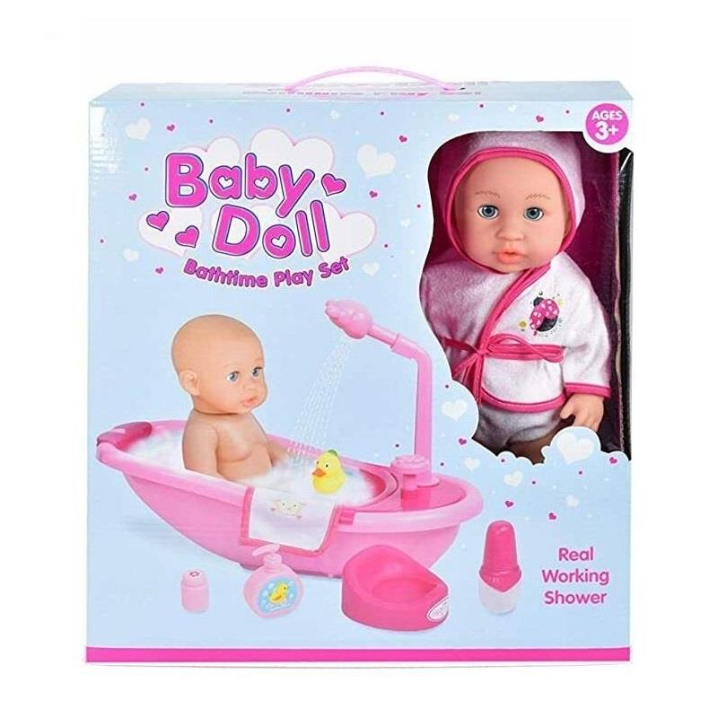 Baby Doll Bathtime Playset