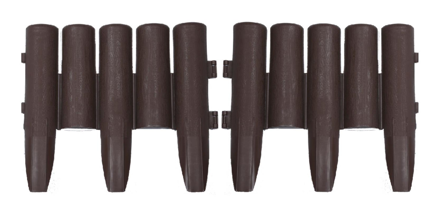 16PK Plastic Cylindrical Garden Edging (Brown)