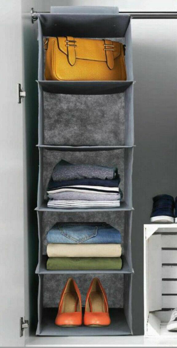 5 Tier Wardrobe Hanging Organiser