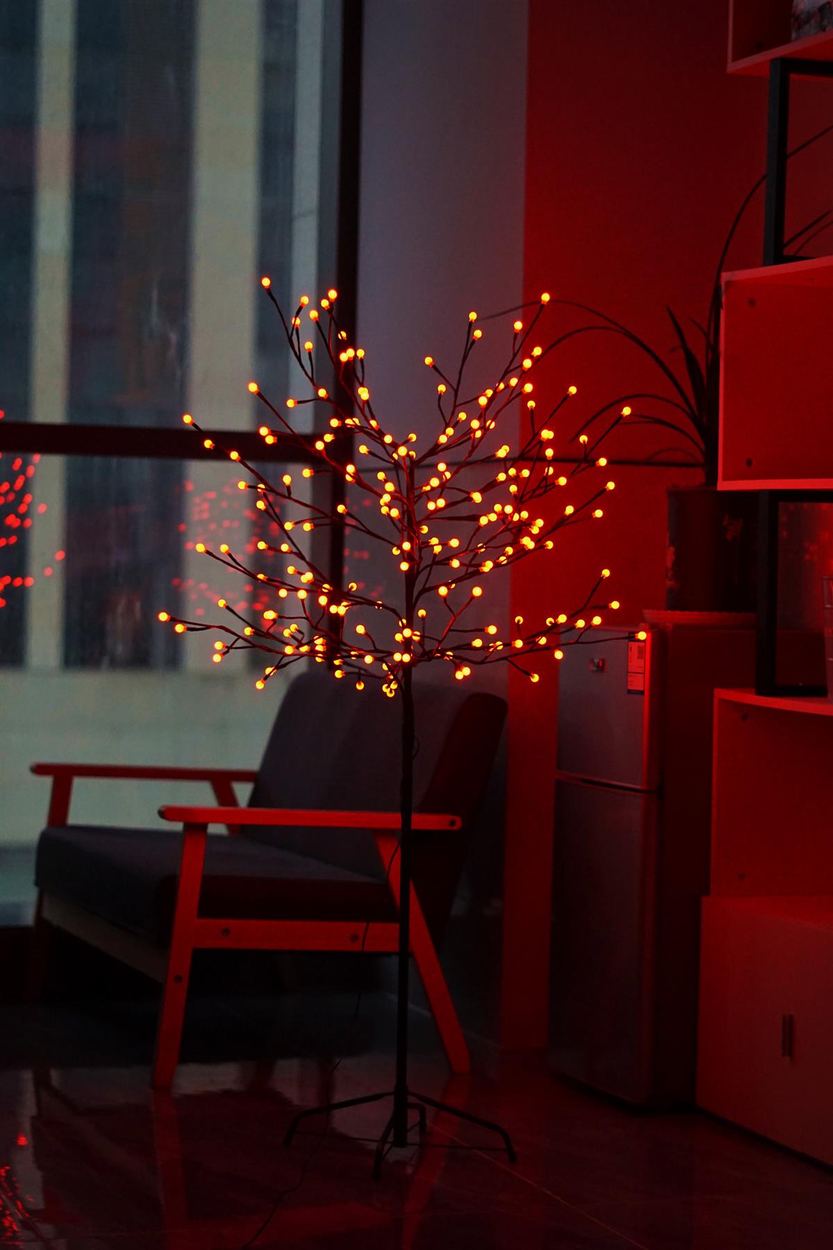 5ft LED Berry Tree - Red