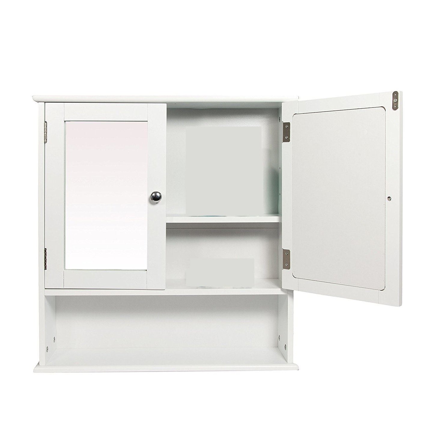 Double Door Mirror Cabinet With Shelf