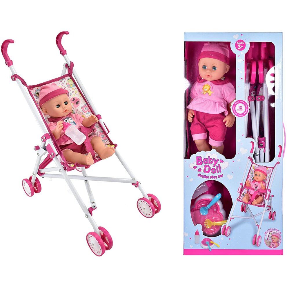 Baby Doll Stroller Playset