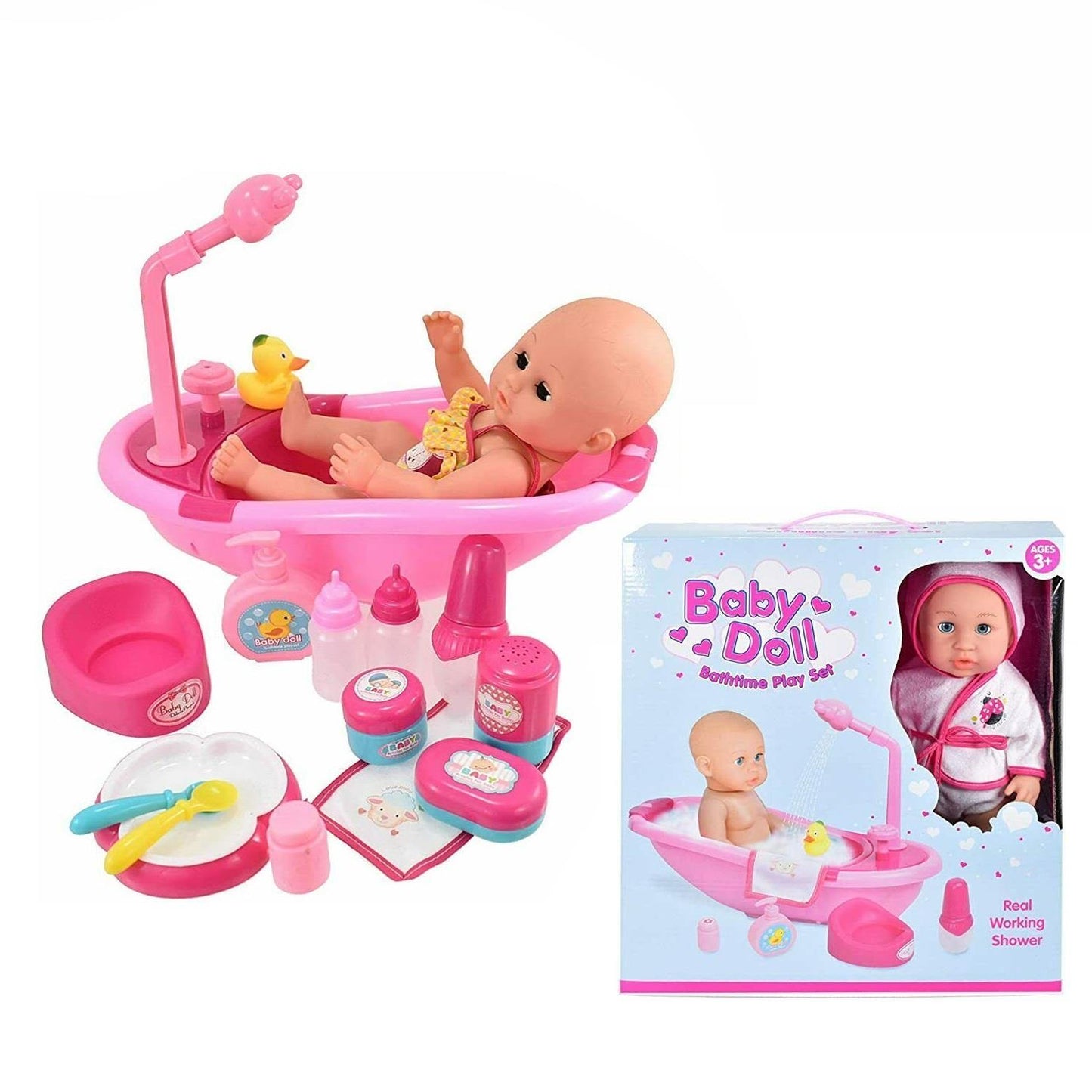 Baby Doll Bathtime Playset