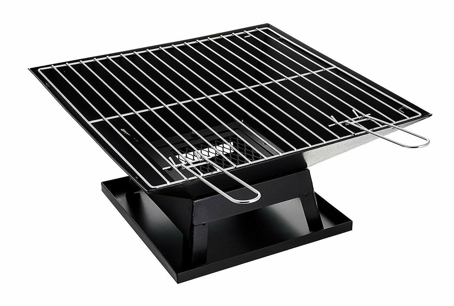 Square Fire Pit with BBQ Grill