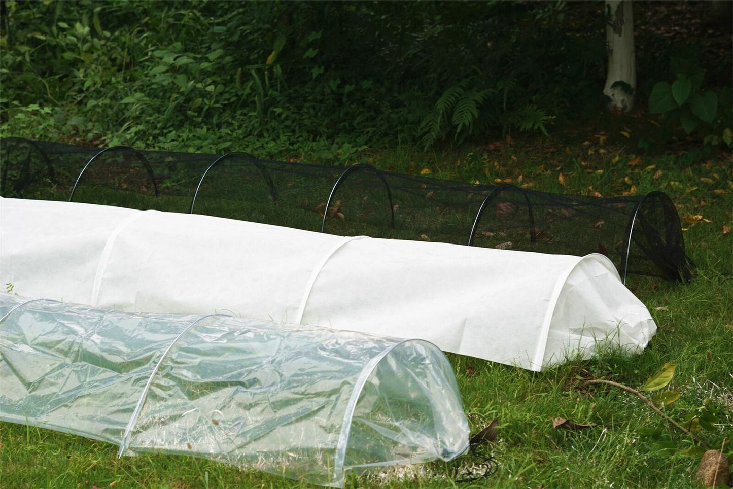 3PC 4M FLEECE NET POLY GROW TUNNEL FROST PROTECTION MINI GREENHOUSE PLANTS LONG