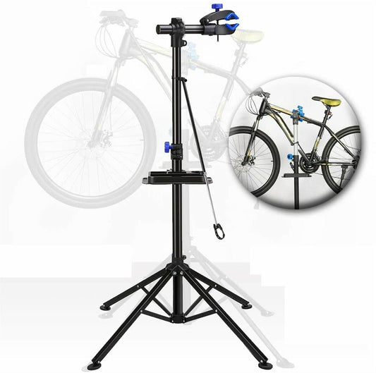 BICYCLE REPAIR STAND PROFESSIONAL MAINTENANCE MECHANIC BIKE STAND WITH TOOL TRAY