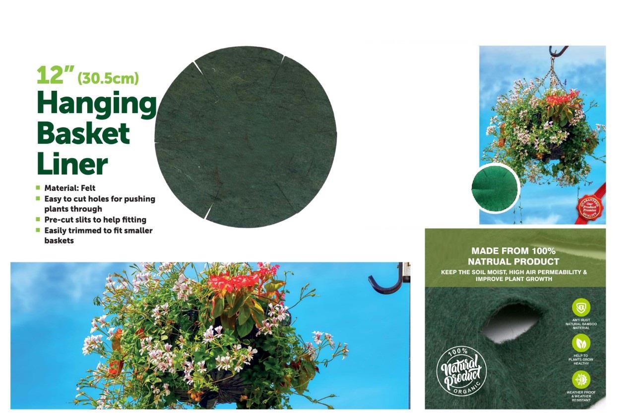 12" Hanging Basket Liner