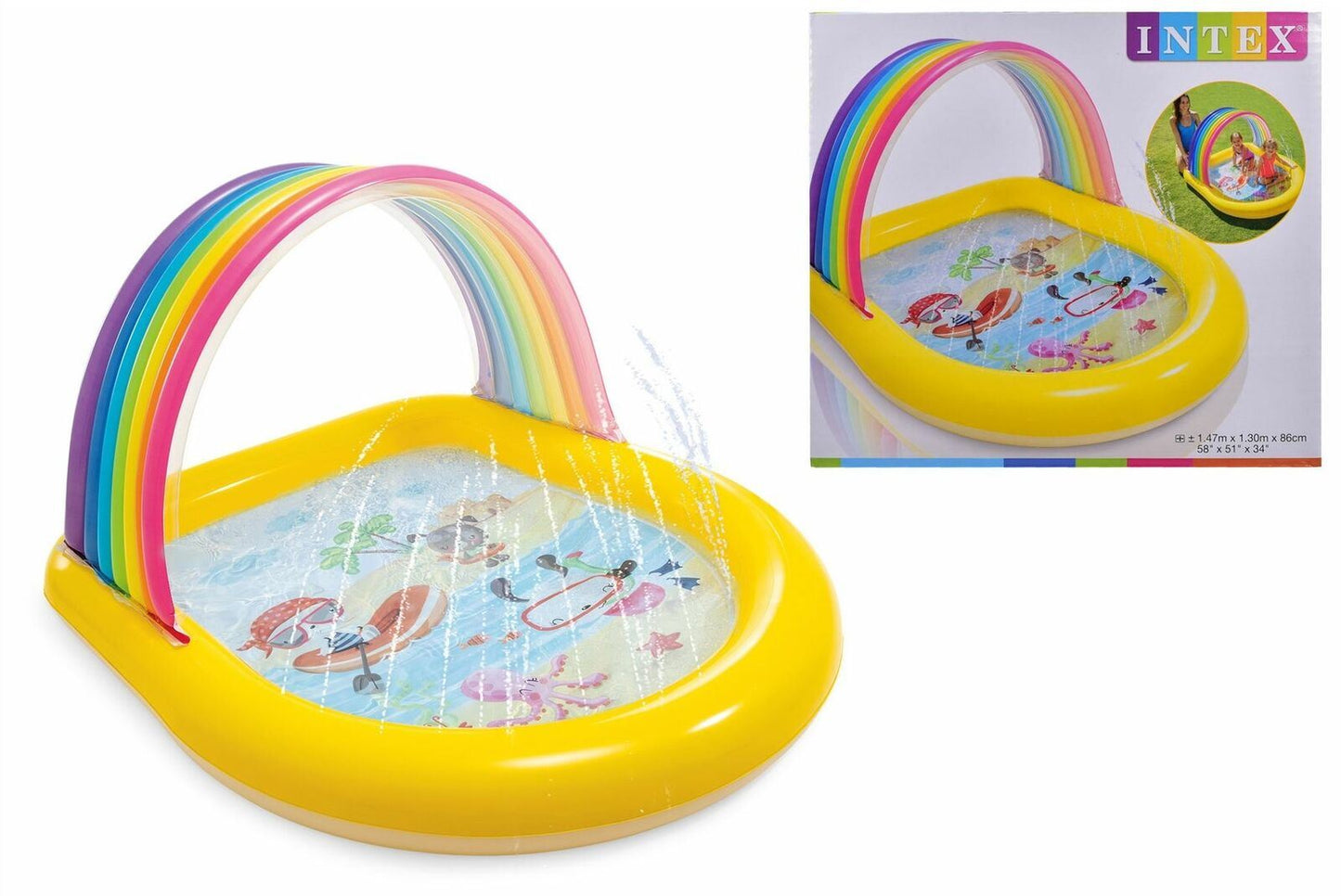 Rainbow Arch Spray Pool 58" x 51" x 34"