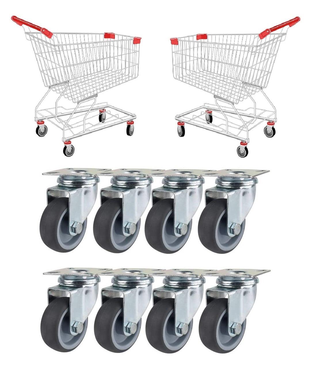 8PC 50MM SWIVEL CASTOR WHEEL SET