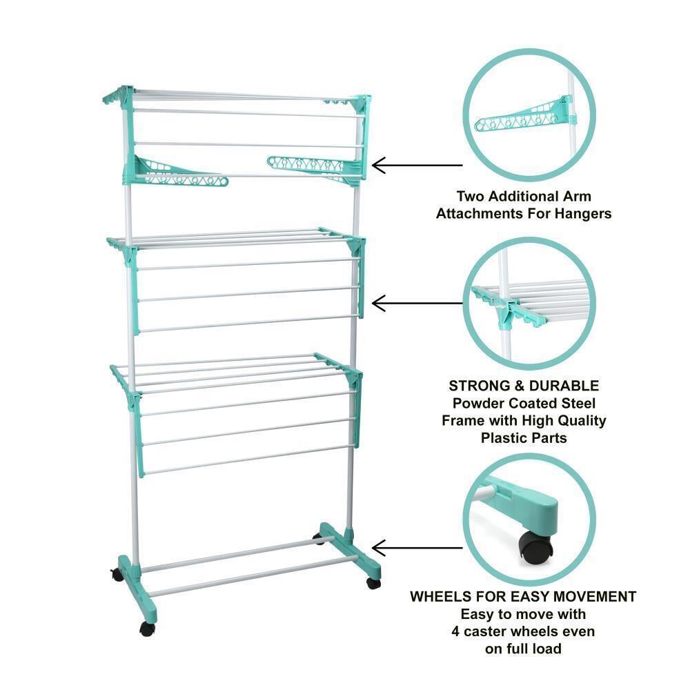 Green 3 Tier Clothes Airer
