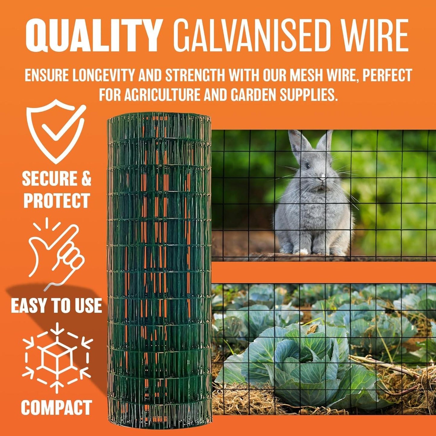 GALVANISED WIRE NETTING 10M X 0.9M X 25mm