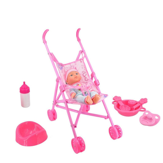Large Baby Doll With Stroller