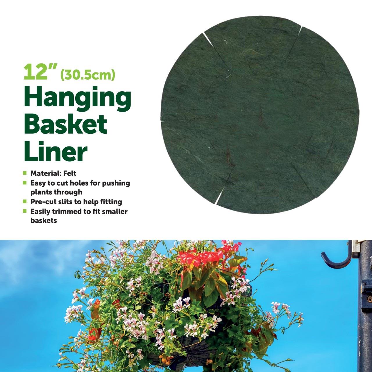 12" Hanging Basket Liner