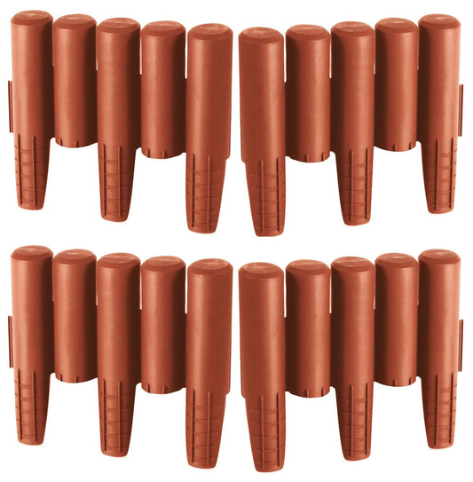 32Pk Plastic Cylindrical Garden Edging(Terracotta)
