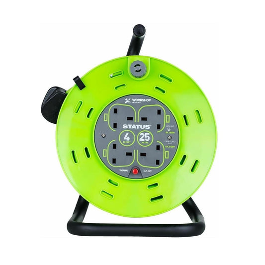 Status 4 Way 25m Cable Reel Round