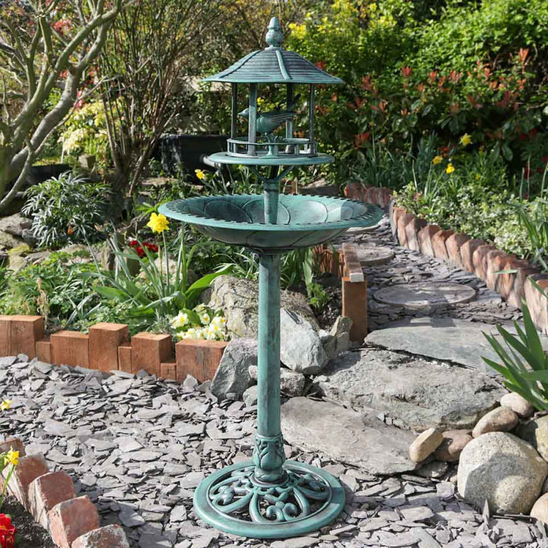 Ornamental Bird Bath & Feeder.