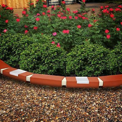 10Pk Solar Operated Brick Edging (Terracotta)