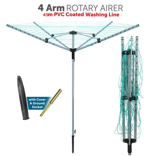 Rotary Airer 45m with 4 Arms