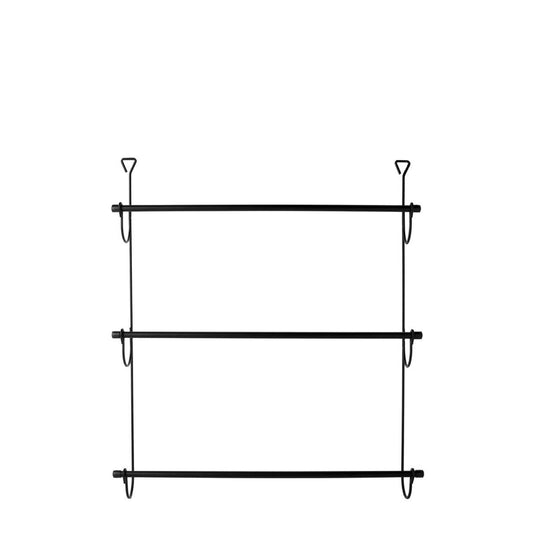Matt Black 3 Tier Over The door Towel Rail